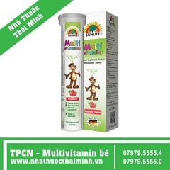 Sunlife Multivitamin For Kids - Viên sủi vitamin tổng hợp cho bé (Hộp 2 tube 20 viên)