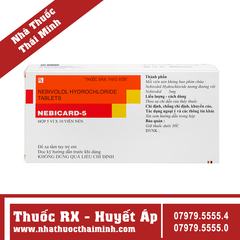 Thuốc Nebicard 5mg - Điều trị tăng huyết áp (5 vỉ x 10 viên)