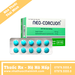 Thuốc Neo-Corclion TV.Pharm điều trị ho, long đờm, ho mãn tính (10 vỉ x 10 viên)