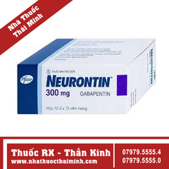 Thuốc Neurontin 300mg - Điều trị hỗ trợ trong động kinh (10 vỉ x 10 viên)