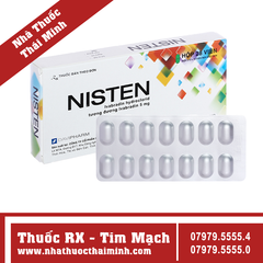 Thuốc Nisten 5mg - Trị bệnh mạch vành, đau thắt ngực (2 vỉ x 14 viên)