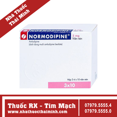 Thuốc Normodipine 5mg - điều trị tăng huyết áp (3 vỉ x 10 viên)
