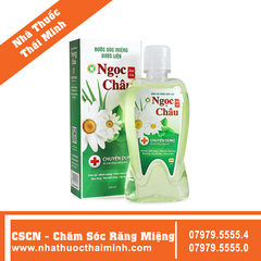 Nước súc miệng dược liệu Ngọc Châu làm sạch, khử mùi hôi chai 350ml