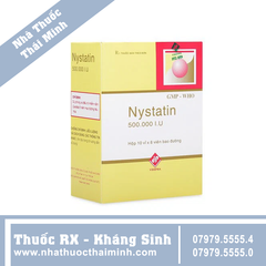 Thuốc Nystatin 500.000I.U - Phòng và điều trị nhiễm nấm Candida (2 vỉ x 8 viên)
