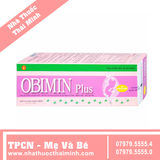 Viên uống Obimin Plus hỗ trợ bổ sung vitamin khoáng chất cho bà bầu (30 viên)