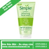 Simple Sữa Rửa mặt Refreshing Facial Wash 150ml