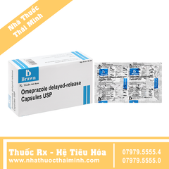 Thuốc Omeprazole Delayed Release Brawn - Điều trị loét dạ dày tá tràng (100 viên)