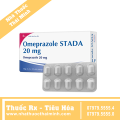 Thuốc Omeprazole Stada 20mg - trị trào ngược dạ dày, thực quản (3 vỉ x 10 viên)