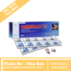 Thuốc Omeraz 20 - trị viêm loét, trào ngược dạ dày, thực quản (5 vỉ x 4 viên)