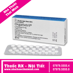 Thuốc Orgametril 5mg trị đa kinh, rong kinh (1 vỉ x 30 viên)