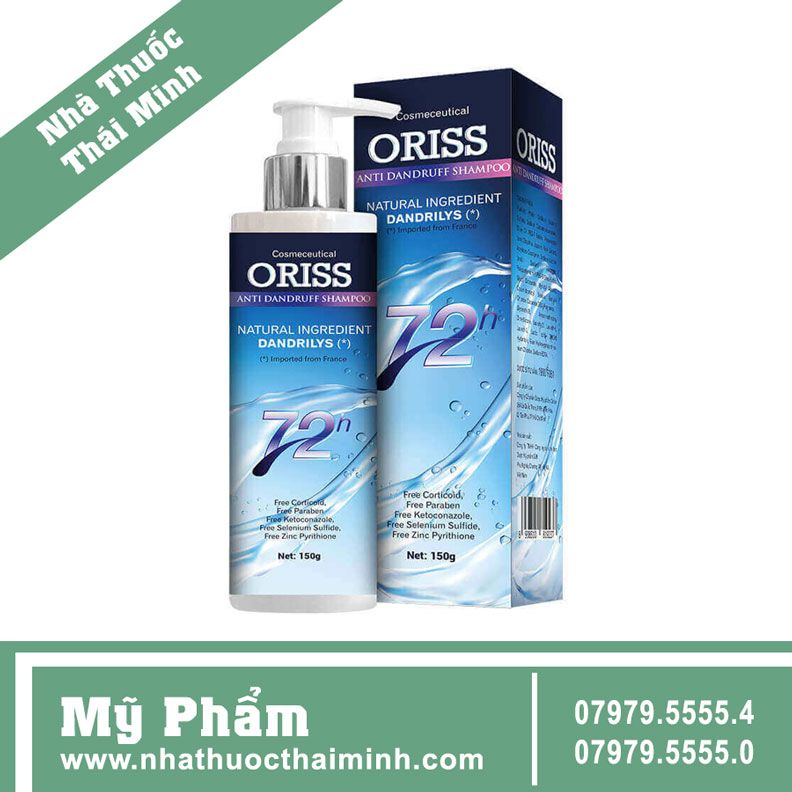 Dầu gội trị gàu và ngứa Oriss giảm ngứa, giảm viêm, loại bỏ vảy gàu với thành phần từ thảo dược an toàn cho người dùng