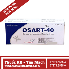 Thuốc Osart 40mg - Chống tăng huyết áp (3 vỉ x 10 viên)