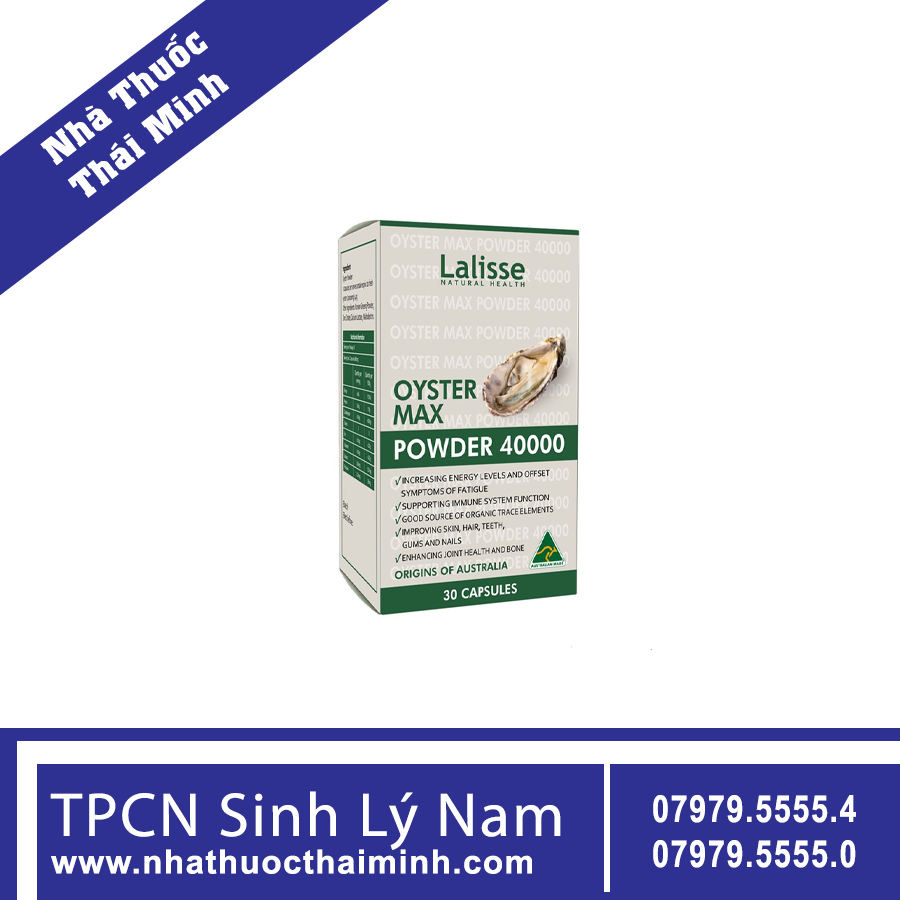 LALISSE OYSTER MAX POWDER 40000 - CẢI THIỆN SỨC KHỎE, NÂNG CAO BẢN LĨNH PHÁI MẠNH