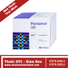 Thuốc Partamol 500mg - Hỗ trợ giảm cơn đau nhẹ đến trung bình (10 vỉ x 10 viên)