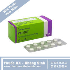 Peritol 4mg - Trị dị ứng, đau đầu (10 vỉ x 10 viên)