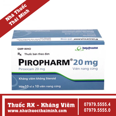 Thuốc Piropharm 20mg - Điều trị viêm khớp dạng thấp (10 vỉ x 10 viên)