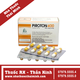 Thuốc Piroton 400mg - thần kinh trị chóng mặt, giảm trí nhớ người già (5 vỉ x 10 viên)