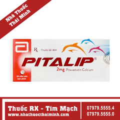 Thuốc Pitalip 2mg - điều trị tăng cholesterol máu (3 vỉ x 10 viên)