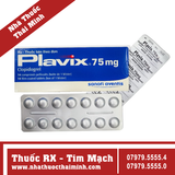 Thuốc Plavix 75mg - Giảm nguy cơ thành lập huyết khối (14 viên)