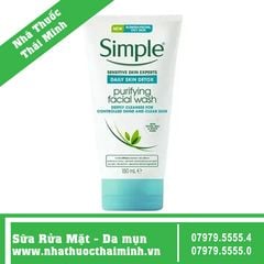 Gel Rửa Mặt Simple Purifying Gel Wash Giảm Bóng Nhờn 150ml