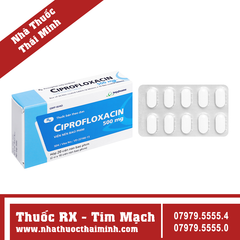 Thuốc PMS-Ciprofloxacin 500mg - điều trị trường hợp nhiễm khuẩn (20 viên)