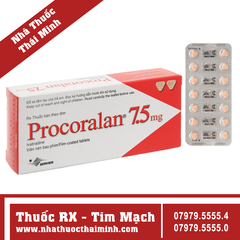 Thuốc Procoralan 7.5mg - Điều trị đau thắt ngực (4 vỉ x 14 viên)
