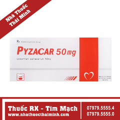 Thuốc Pyzacar 50mg - điều trị tăng huyết áp ở người lớn (2 vỉ x 15 viên)