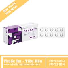 Thuốc Rabestad 20mg -trị trào ngược dạ dày, thực quản (3 vỉ x 10 viên)