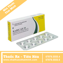 Thuốc Rabicad 20mg - điều trị viêm loét dạ dày, tá tràng (10 viên)