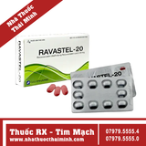 Thuốc Ravastel-20 - phòng ngừa bệnh tim mạch ( 3 vỉ x 10 viên)