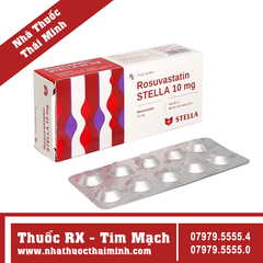 Thuốc Rosuvastatin STELLA 10mg - điều trị tăng cholesterol máu (3 vỉ x 10 viên)