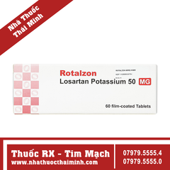 Thuốc Rotalzon 50mg - điều trị tăng huyết áp (6 vỉ x 10 viên)