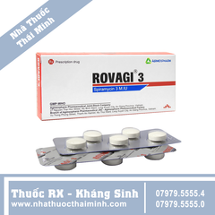 Thuốc kháng sinh trị nhiễm khuẩn Rovagi 3 Agimexpharm (2 Vỉ x 5 Viên)