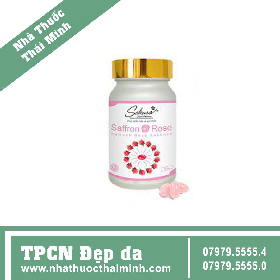 Sakura Saffron Rose Viên Uống Đẹp Da Nhà thuốc Thái Minh
