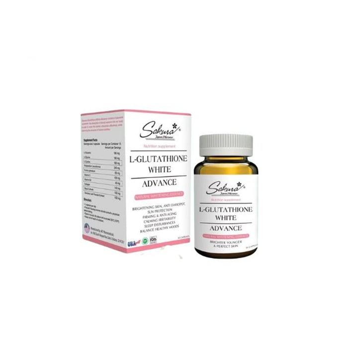 Viên Uống Trắng Da Sakura L- Glutathione White Advance – Nhà thuốc Thái Minh