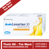 Thuốc Savi Losartan 50mg - điều trị tăng huyết áp (3 vỉ x 10 viên)