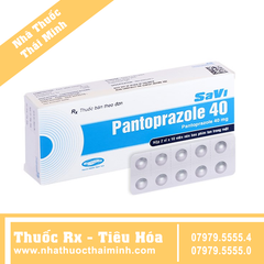 Thuốc SaVi Pantoprazol 40 - trị trào ngược dạ dày, thực quản (2 vỉ x 10 viên)