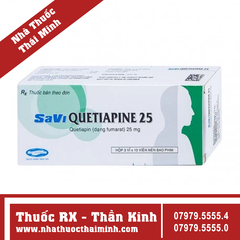 Thuốc Savi Quetiapine 25mg - Điều trị tâm thần phân liệt (3 vỉ x 10 viên)