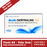 Thuốc Savi Sertraline 50mg - Điều trị trầm cảm, rối loạn hoảng sợ (3 vỉ x 10 viên)