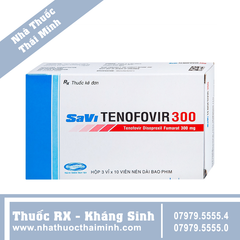 Thuốc Savi Tenofovir 300 phối hợp trị HIV, viêm gan B mạn tĩnh (3 vỉ x 10 viên)