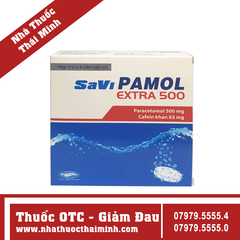 Thuốc SaViPamol Extra 500 - Giảm đau, hạ sốt (4 vỉ x 4 viên)