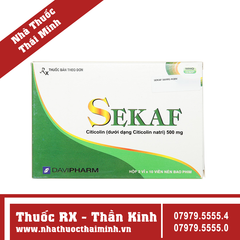 Thuốc Sekaf 500mg - Điều trị rối loạn mạch máu não (2 vỉ x 10 viên)