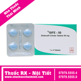 Thuốc Sife 50 - điều trị rối loạn cương dương (1 vỉ x 4 viên)