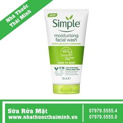Simple Sữa rửa mặt Moisturising Facial Wash Smooth And Healthy Looking Skin 150ml