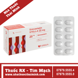 Thuốc Simvastatin Stella 20mg - điều trị rối loạn mỡ máu (3 vỉ x 10 viên)