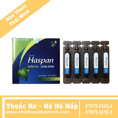 Siro ho Haspan 5ml - Điều trị ho khan, ho đờm (2 vỉ x 5 ống 5ml)