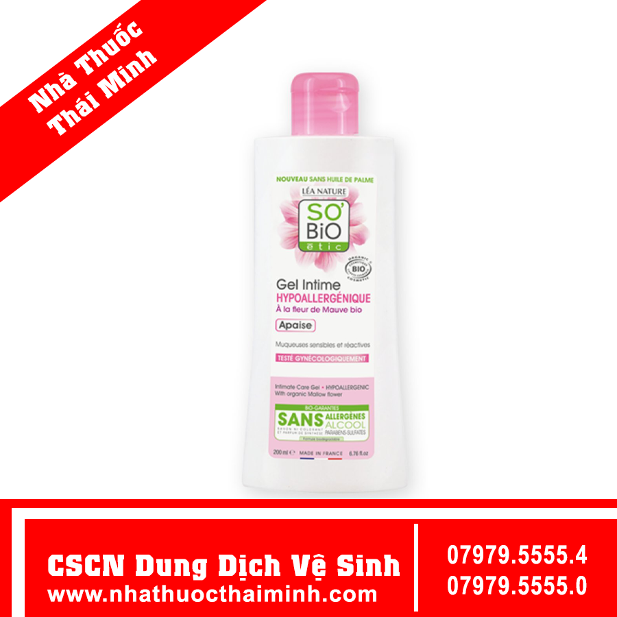 Dung Dịch Vệ Sinh Phụ Nữ Hữu Cơ Dịu Nhẹ 200ml (SB-Gel Intime)