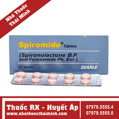 Thuốc Spiromide trị phù, tăng huyết áp, hội chứng thận hư (2 vỉ x 10 viên)