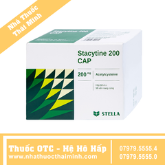 Thuốc Stacytine 200mg Cap Stella tiêu nhầy trong viêm phế quản cấp và mạn tính (100 viên)
