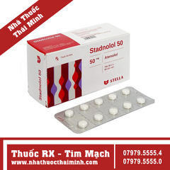 Thuốc Stadnolol 50mg Stella - Điều trị tăng huyết áp (10 vỉ x 10 viên)